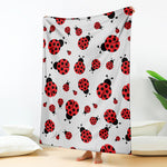 Red Ladybug Pattern Print Blanket