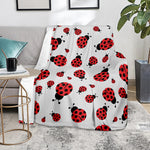 Red Ladybug Pattern Print Blanket