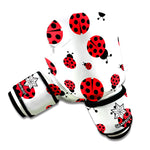 Red Ladybug Pattern Print Boxing Gloves