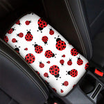Red Ladybug Pattern Print Car Center Console Cover