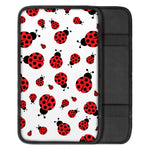 Red Ladybug Pattern Print Car Center Console Cover
