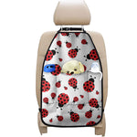 Red Ladybug Pattern Print Car Seat Organizers