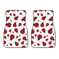 Red Ladybug Pattern Print Front Car Floor Mats