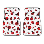Red Ladybug Pattern Print Front Car Floor Mats