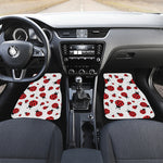 Red Ladybug Pattern Print Front Car Floor Mats