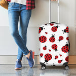 Red Ladybug Pattern Print Luggage Cover