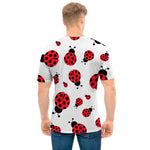 Red Ladybug Pattern Print Men's T-Shirt