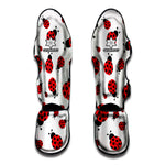 Red Ladybug Pattern Print Muay Thai Shin Guard