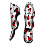 Red Ladybug Pattern Print Muay Thai Shin Guard
