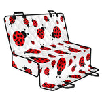 Red Ladybug Pattern Print Pet Car Back Seat Cover
