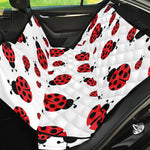 Red Ladybug Pattern Print Pet Car Back Seat Cover