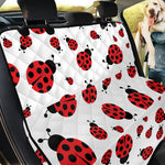 Red Ladybug Pattern Print Pet Car Back Seat Cover
