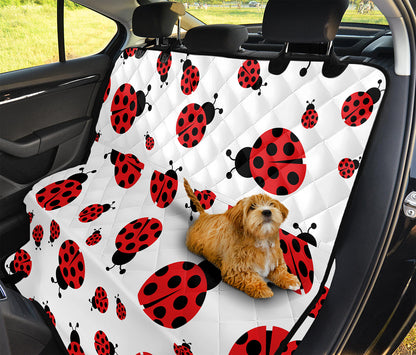 Red Ladybug Pattern Print Pet Car Back Seat Cover