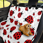 Red Ladybug Pattern Print Pet Car Back Seat Cover