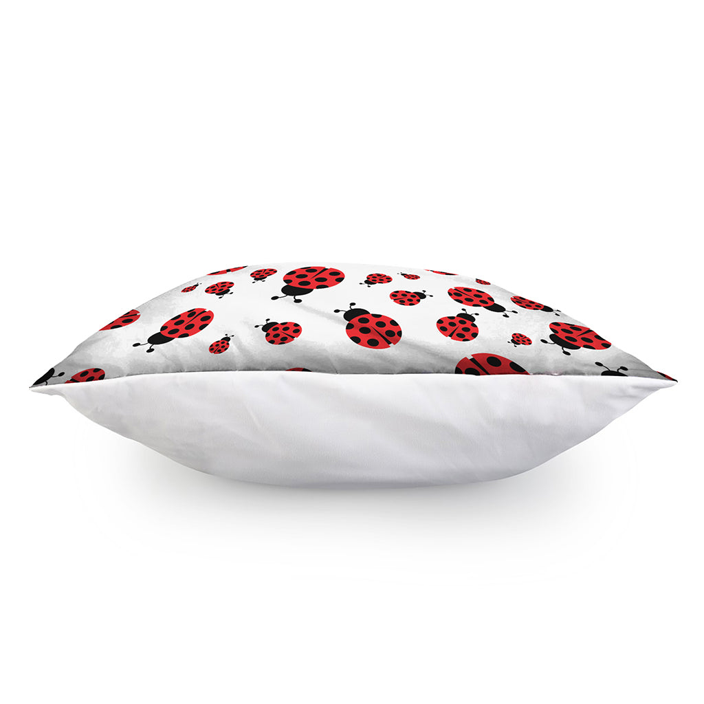 Red Ladybug Pattern Print Pillow Cover