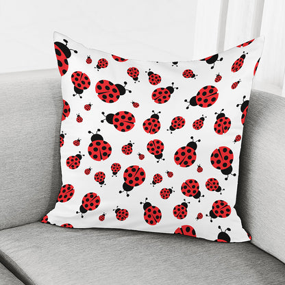 Red Ladybug Pattern Print Pillow Cover