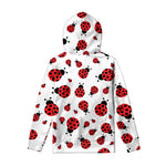 Red Ladybug Pattern Print Pullover Hoodie