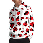 Red Ladybug Pattern Print Pullover Hoodie