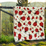 Red Ladybug Pattern Print Quilt