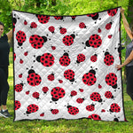 Red Ladybug Pattern Print Quilt