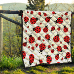 Red Ladybug Pattern Print Quilt