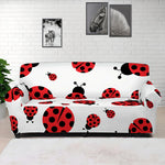 Red Ladybug Pattern Print Sofa Cover