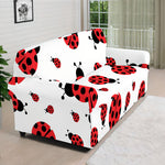 Red Ladybug Pattern Print Sofa Cover