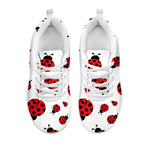 Red Ladybug Pattern Print White Sneakers