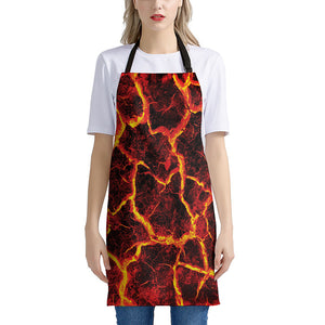 Red Lava Print Apron