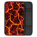 Red Lava Print Car Center Console Cover