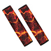 Red Lava Print Car Seat Belt Covers