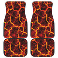 Red Lava Print Front and Back Car Floor Mats