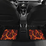 Red Lava Print Front and Back Car Floor Mats