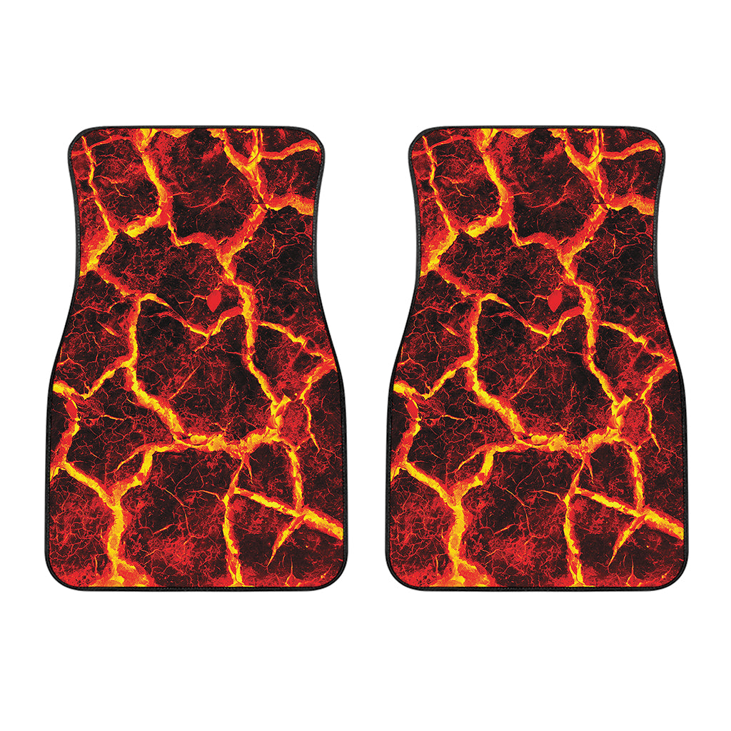 Red Lava Print Front Car Floor Mats