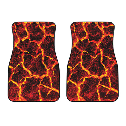 Red Lava Print Front Car Floor Mats