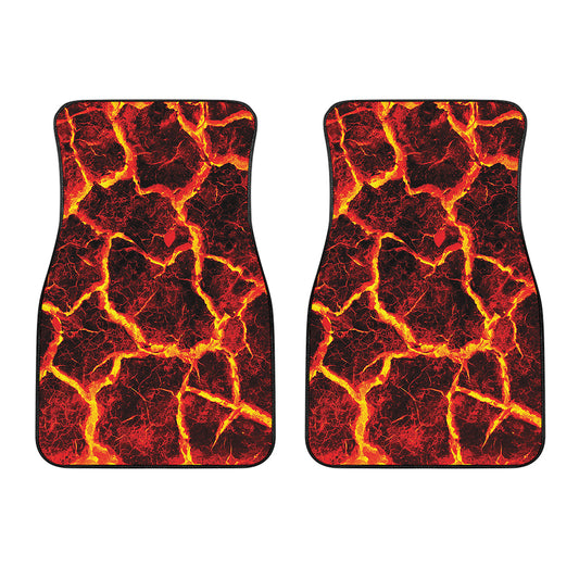 Red Lava Print Front Car Floor Mats