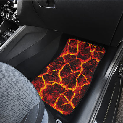 Red Lava Print Front Car Floor Mats