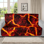 Red Lava Print Futon Protector