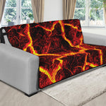 Red Lava Print Futon Protector