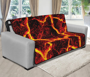 Red Lava Print Futon Protector