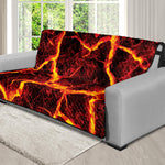 Red Lava Print Futon Protector