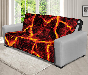 Red Lava Print Futon Protector