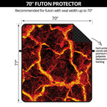 Red Lava Print Futon Protector