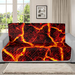 Red Lava Print Futon Protector