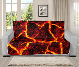 Red Lava Print Futon Protector