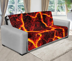 Red Lava Print Futon Protector