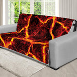 Red Lava Print Futon Protector