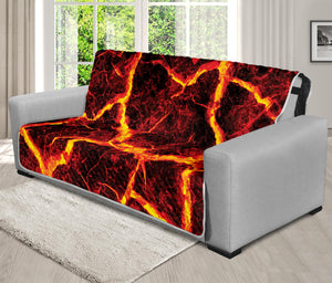 Red Lava Print Futon Protector