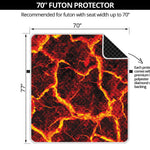 Red Lava Print Futon Protector