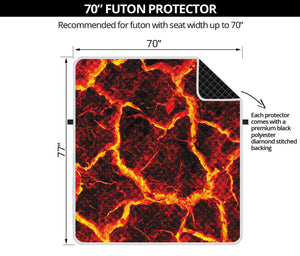 Red Lava Print Futon Protector